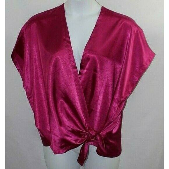 Do Everything In Love Pink Tie Front Kimono Jacket Shawl NWT OS - Picture 1 of 9